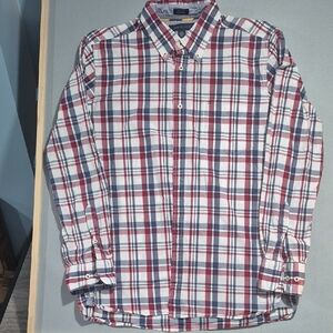 Tommy Hilfiger Red, Blue, and White Plaid Shirt